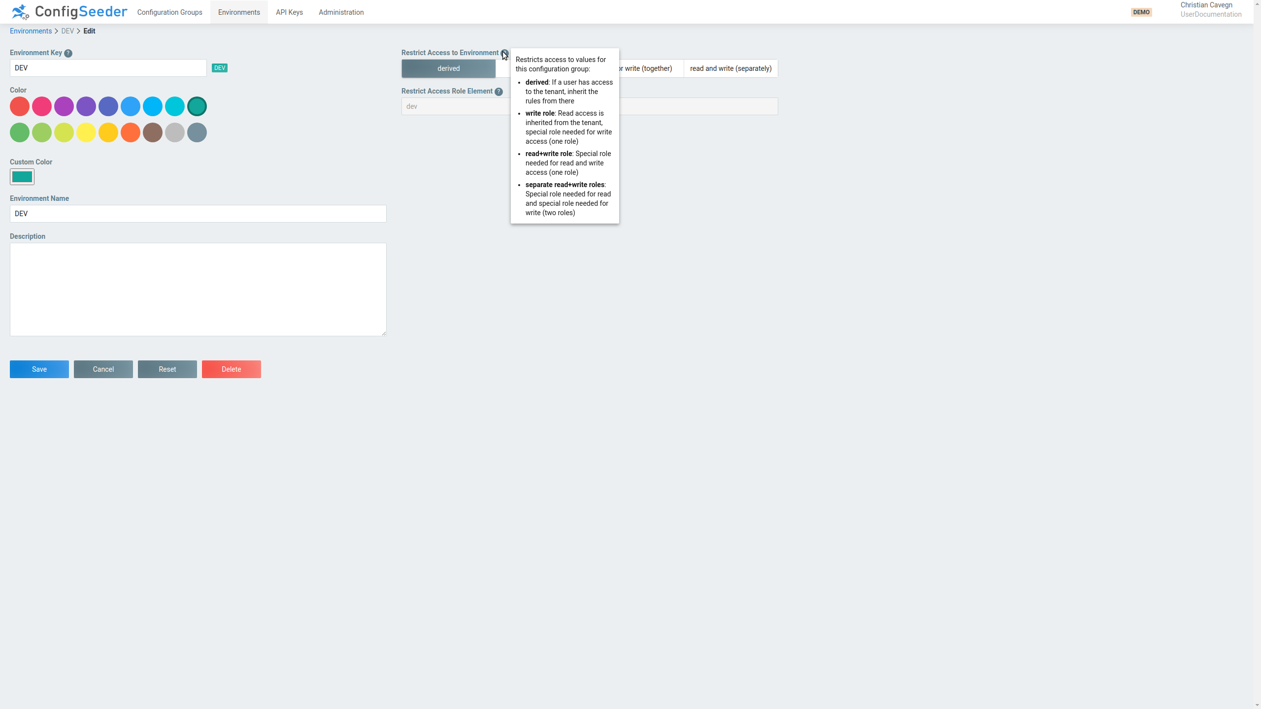Access Management - Environments