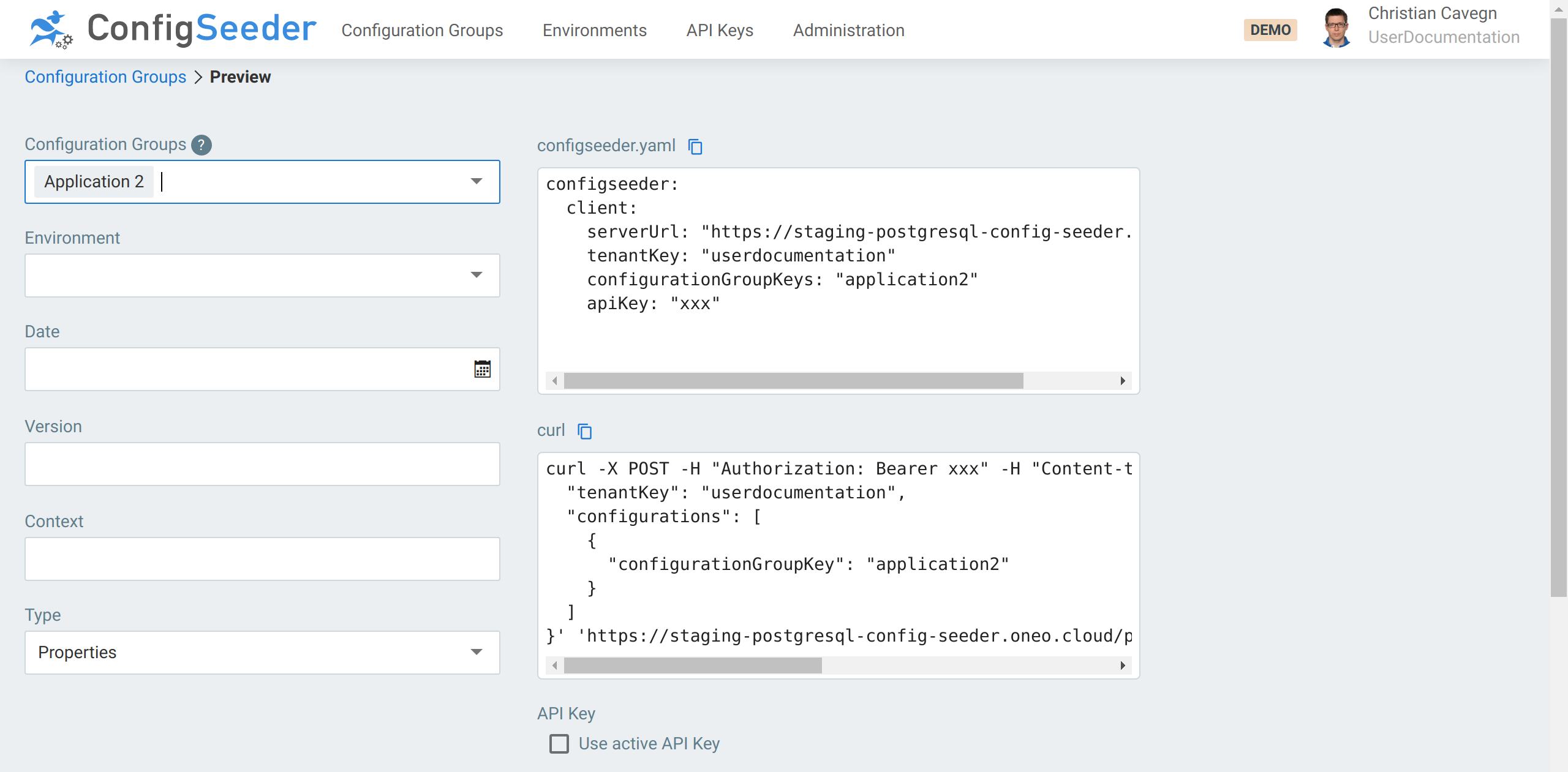 Preview - data selection