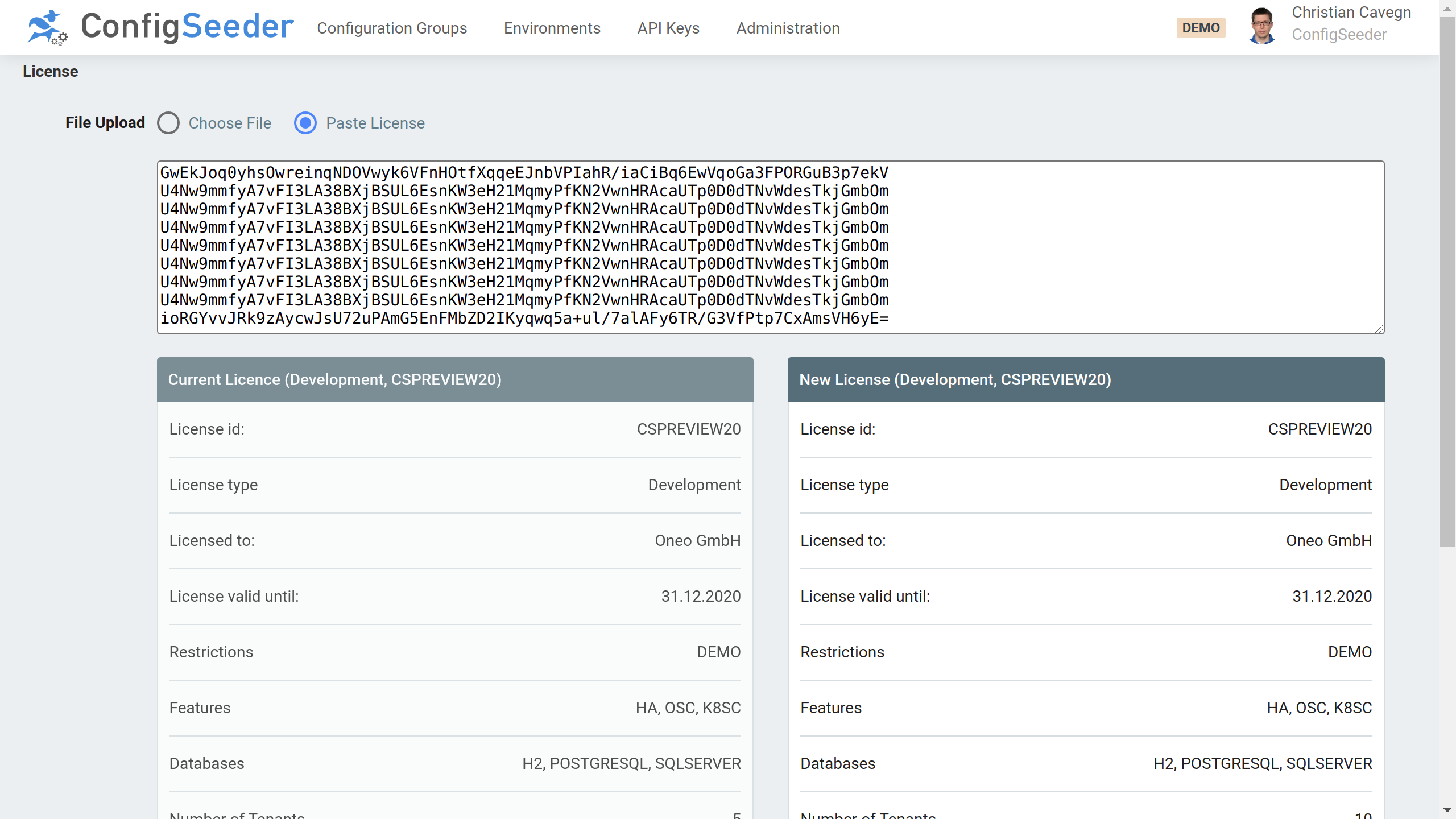 Add/Update the license