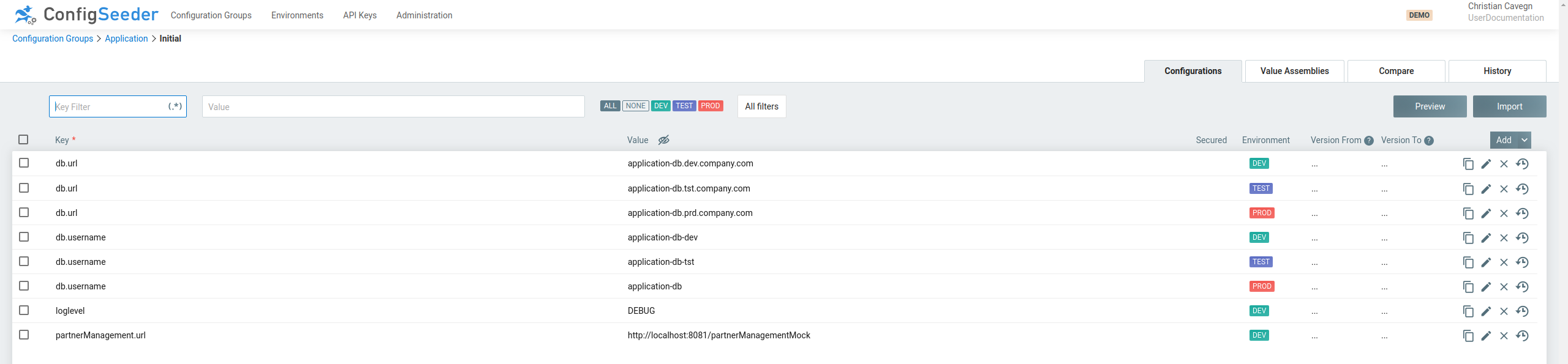 Configuration Group Application